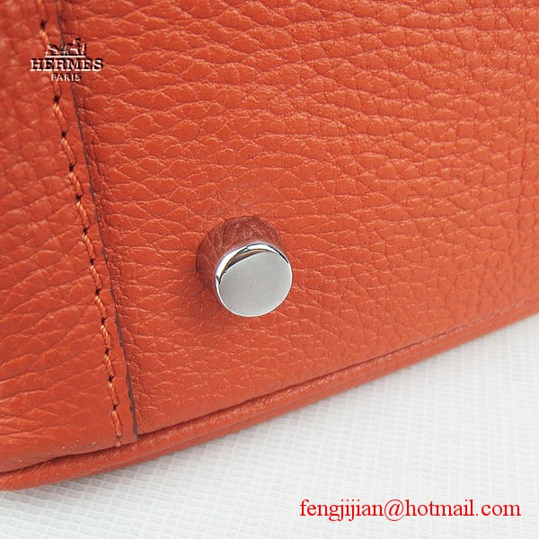 Hermes Women Shoulder Bag Orange 6208